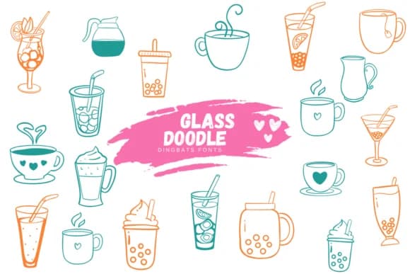 Glass Doodle by Suphitchaya — Dingbats Font