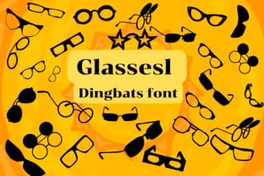 Glasses by Nongyao — Dingbats Font — thumbnail 1