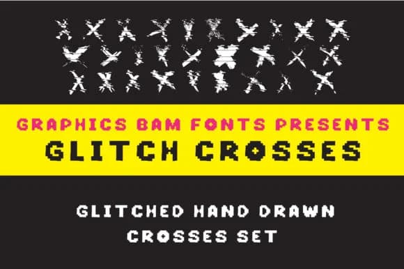 Glitch Crosses by GraphicsBam Fonts — Dingbats Font
