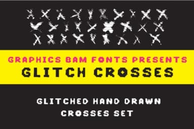 Glitch Crosses by GraphicsBam Fonts — Dingbats Font — thumbnail 1