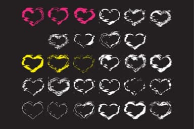 Glitch Hearts by GraphicsBam Fonts — Dingbats Font — thumbnail 2