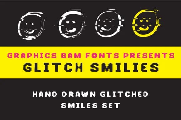 Glitch Smilies by GraphicsBam Fonts — Dingbats Font