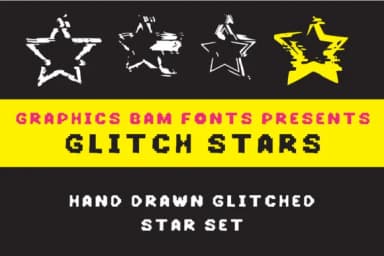 Glitch Stars by GraphicsBam Fonts — Dingbats Font — thumbnail 1
