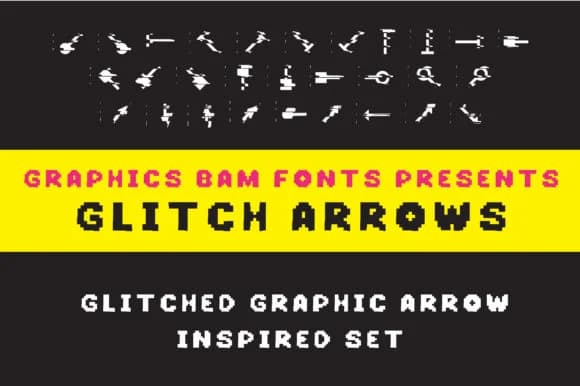Glitched Arrows by GraphicsBam Fonts — Dingbats Font