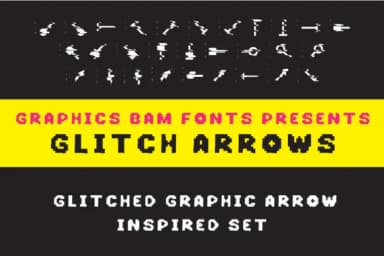 Glitched Arrows by GraphicsBam Fonts — Dingbats Font — thumbnail 1