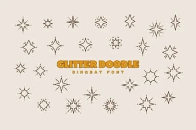 Glitter Doodle by Eystore — Dingbats Font — thumbnail 1