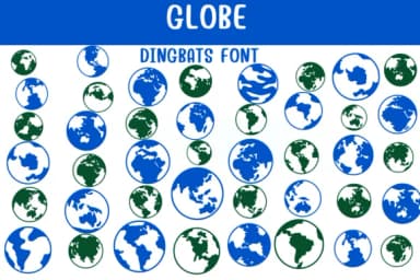 Globe by Sontaya — Dingbats Font — thumbnail 1