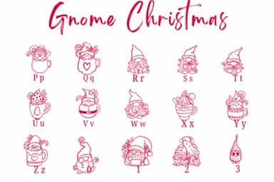 Gnome Christmas by Suphitchaya — Dingbats Font — thumbnail 3