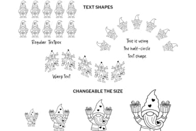 Gnome Christmas Doodle by digitalplannerland — Dingbats Font — thumbnail 4