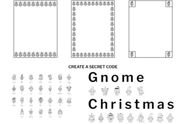 Gnome Christmas Doodle by digitalplannerland — Dingbats Font — thumbnail 6