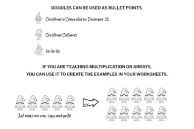 Gnome Christmas Doodle by digitalplannerland — Dingbats Font — thumbnail 7