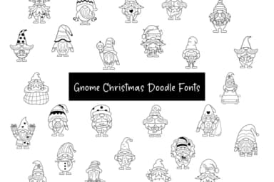 Gnome Christmas Doodle by digitalplannerland — Dingbats Font — thumbnail 8