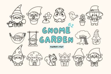 Gnome Garden by Babymimiart — Dingbats Font — thumbnail 1