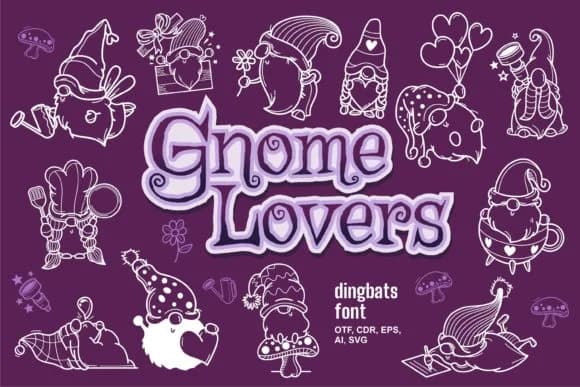 Gnome Lovers by Onoborgol — Dingbats Font
