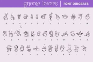 Gnome Lovers by Onoborgol — Dingbats Font — thumbnail 2