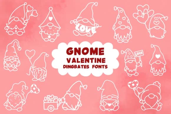 Gnome Valentine by Natchuta — Dingbats Font