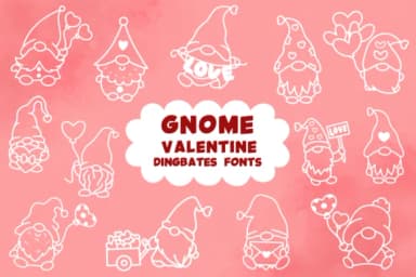 Gnome Valentine by Natchuta — Dingbats Font — thumbnail 1