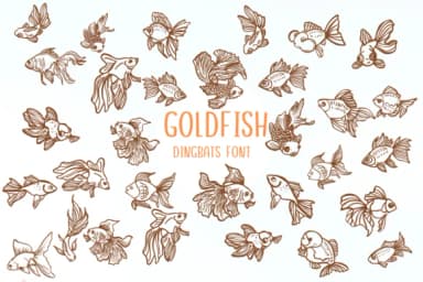Gold Fish by Nongyao — Dingbats Font — thumbnail 1