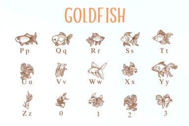 Gold Fish by Nongyao — Dingbats Font — thumbnail 3