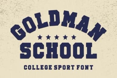 Goldman School by Infinity art Studio — Slab Serif Font — thumbnail 1
