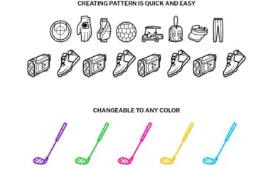 Golf Doodle by digitalplannerland — Dingbats Font — thumbnail 3