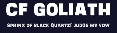 CF Goliath by Cloutierfontes — Sans Serif Font — thumbnail 2