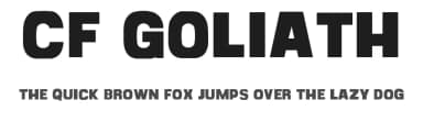 CF Goliath by Cloutierfontes — Sans Serif Font — thumbnail 1