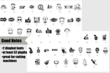 Good Notes by Illustration Ink — Dingbats Font — thumbnail 1