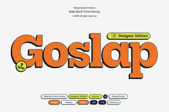 Goslap by Taboja Studio — Slab Serif Font
