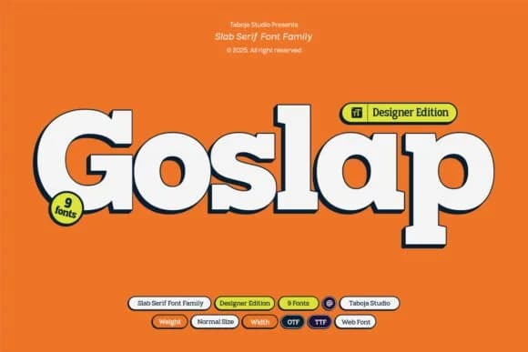 Goslap by Taboja Studio — Slab Serif Font