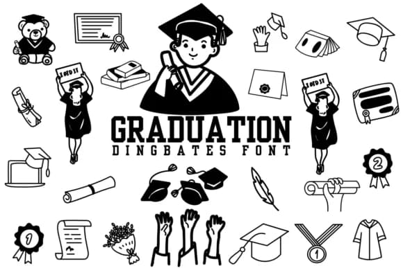 Graduation by Chonada — Dingbats Font