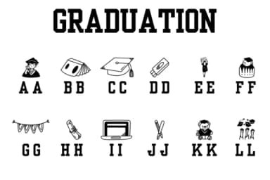 Graduation by Chonada — Dingbats Font — thumbnail 2