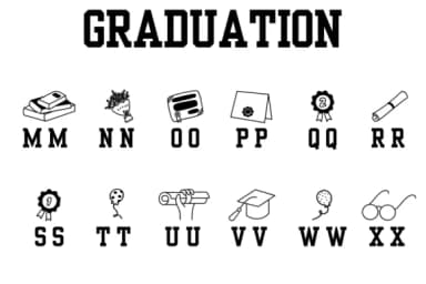 Graduation by Chonada — Dingbats Font — thumbnail 3