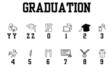 Graduation by Chonada — Dingbats Font — thumbnail 4
