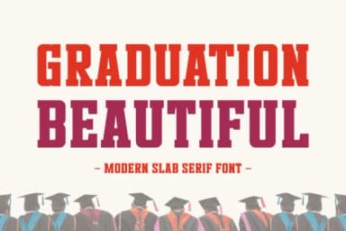 Graduation Beautiful by Eightde — Slab Serif Font — thumbnail 1