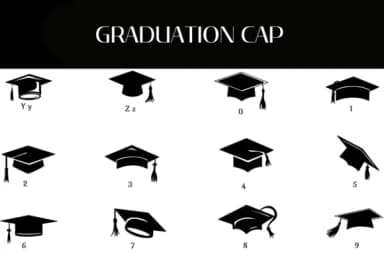 Graduation Cap by Heartcraft Atelier — Dingbats Font — thumbnail 4