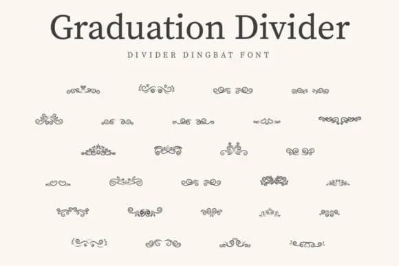Graduation Divider by CraftedType Studio — Dingbats Font