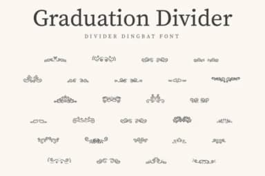 Graduation Divider by CraftedType Studio — Dingbats Font — thumbnail 1