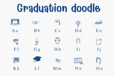 Graduation Doodle by Sontaya — Dingbats Font — thumbnail 2