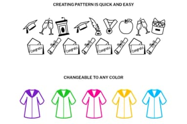 Graduation Doodle by digitalplannerland — Dingbats Font — thumbnail 3