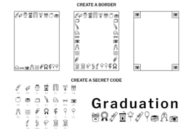 Graduation Doodle by digitalplannerland — Dingbats Font — thumbnail 6