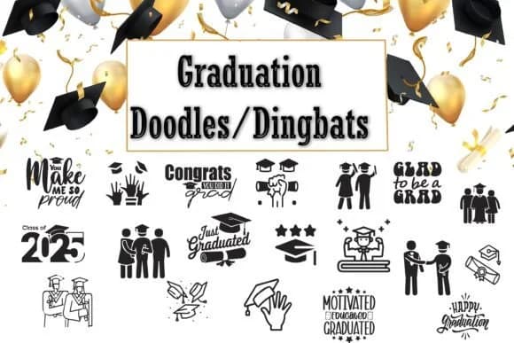 Graduation Doodles by Mary Kay's Magic — Dingbats Font