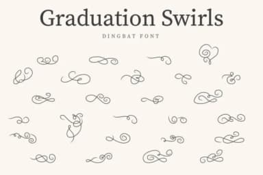 Graduation Swirls by CraftedType Studio — Dingbats Font — thumbnail 1