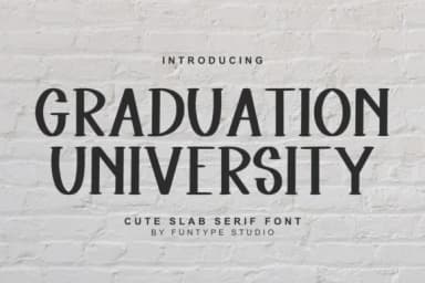 Graduation University by Funtype Co. — Slab Serif Font — thumbnail 1