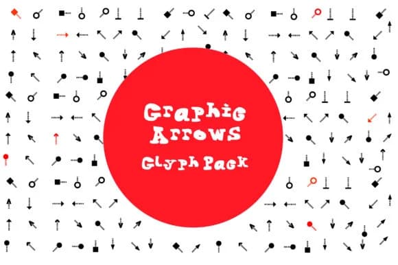 BM Graphics - Graphic Arrows Glyph by GraphicsBam Fonts — Dingbats Font