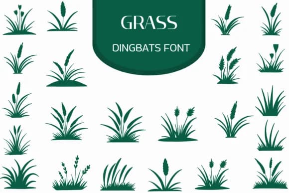 Grass by Heartcraft Atelier — Dingbats Font