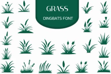 Grass by Heartcraft Atelier — Dingbats Font — thumbnail 1