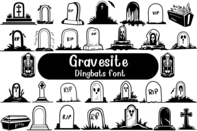 Gravesite by Nongyao — Dingbats Font — thumbnail 1