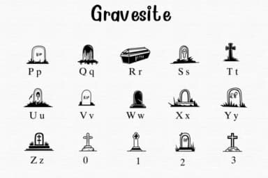 Gravesite by Nongyao — Dingbats Font — thumbnail 3