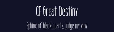 CF Great Destiny by Cloutierfontes — Script Handwritten Font — thumbnail 2